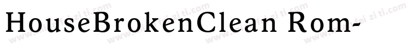 HouseBrokenClean Rom字体转换